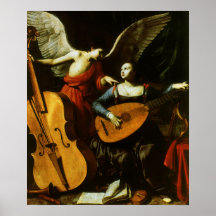 Santa Cecília e o Anjo por Carlo Saraceni