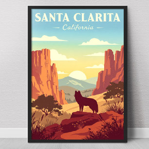 Poster Santa Clarita Califórnia Vintage