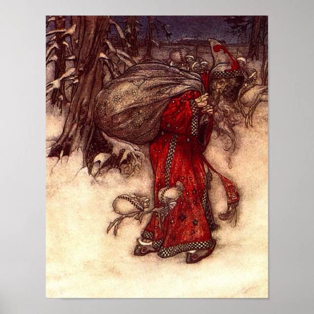 Poster Santa Claus Arthur Rackham (Frente)