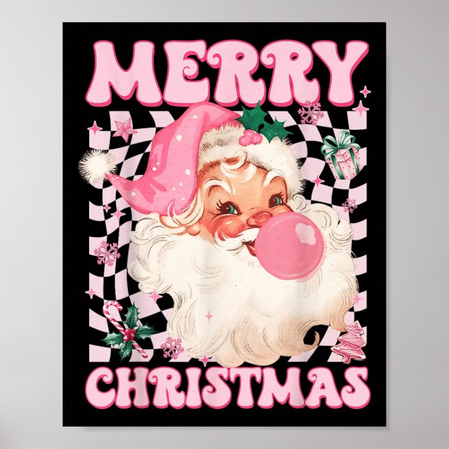 Poster Santa Claus Nk Sungles Blowing Bubble Gum Christma (Frente)