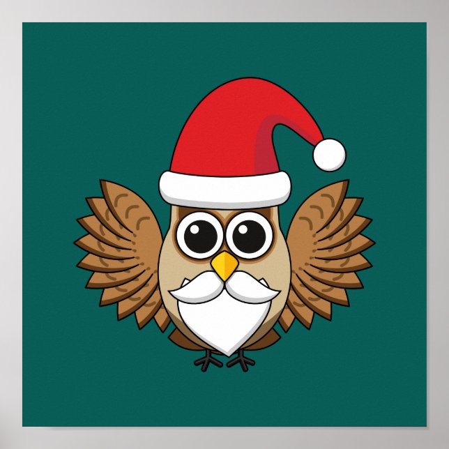 Poster Santa Claus Owl (Frente)
