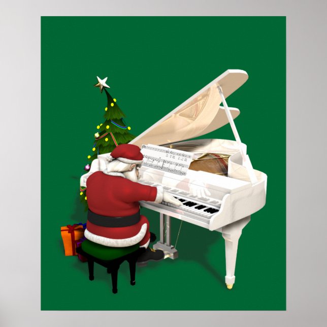 Pôster Santa Claus Pianist (Frente)