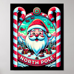 Poster Santa Claus Polo Norte Feliz Natal Festivo Xma