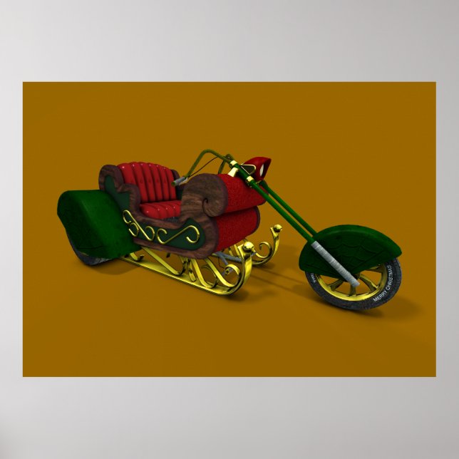 Poster Santa Claus Trike Sledge (Frente)