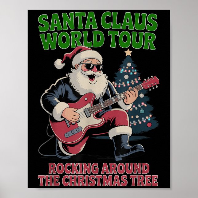 Poster Santa Claus World Tour Rocking Around The Christma (Frente)