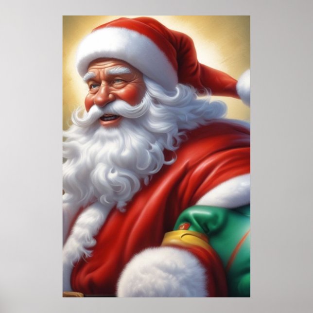 Poster Santa Clause Feliz Feliz ano novo de Natal (Frente)