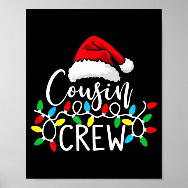 Poster Santa Cousin Crew Christmas Matching Pajamas For K (Frente)
