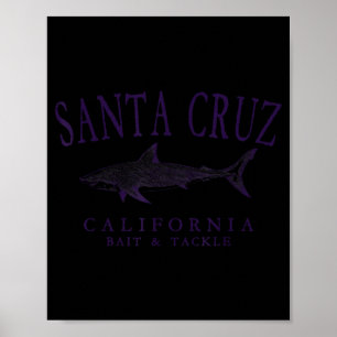 Poster Santa cruz califórnia vintage plum arte pesca