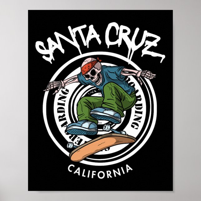 Poster Santa Cruz Skater Laid Back California Skeleton Sk (Frente)