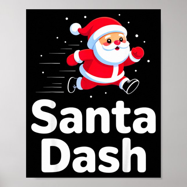 Poster Santa Dash Christmas Running Runner Costume Xmas 5 (Frente)