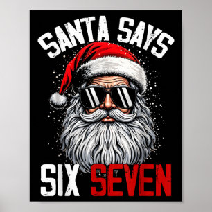 Poster Santa Diz Seis Sete 67 Geração Z Alpha Gíria de Me