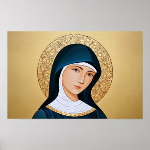 Poster Santa Escolástica: Coração de Oração