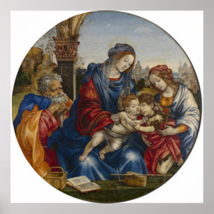 Poster Santa Família - Filippino Lippi - c1490