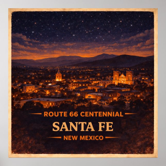 Poster Santa Fé Centenário Novo México (Frente)