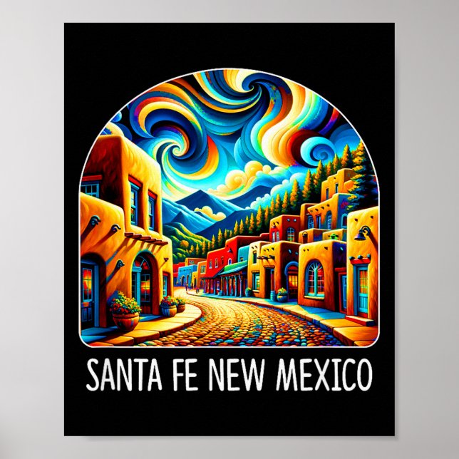 Poster Santa Fe New Mexico - Expressionism Art -  (Frente)