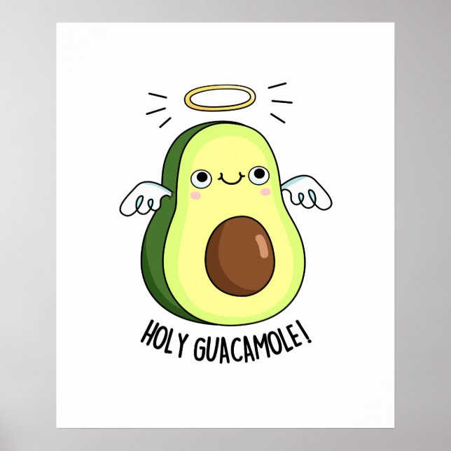 Poster Santa Guacamole Funny Goody Avocado Pun (Frente)