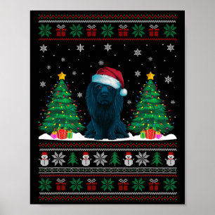 Poster Santa Hat Afador Canta Árvore De Natal Luzes Feias