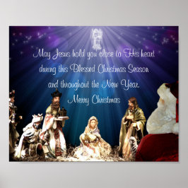 Poster Santa in Nativity