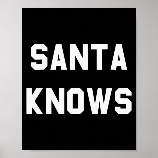 Poster Santa Knows Funny Christmas  (Frente)