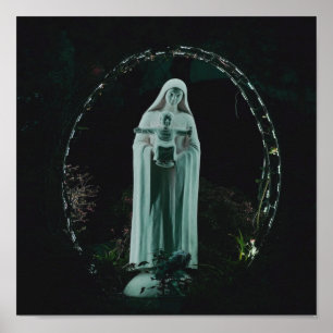 Poster Santa Mãe Maria e Bebê Jesus Cristão