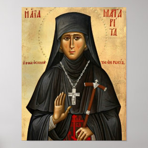 Poster Santa Margarita a Nova Mártir Ícone Ortodoxo Impre