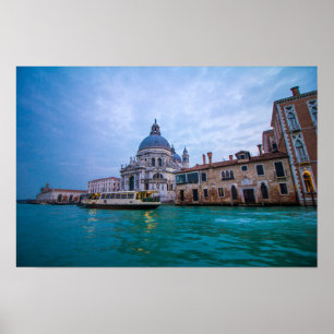 Poster Santa Maria della Salute Grande Canal Veneza Crepú