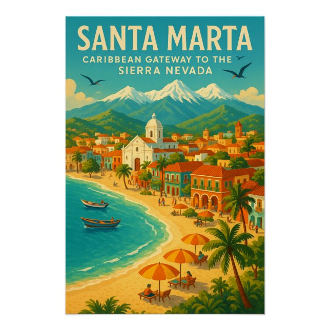 PÔSTER SANTA MARTA — CARIBBEAN GATEWAY TO THE  NEVADA (Frente)