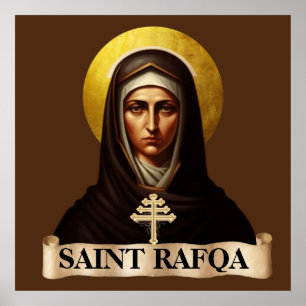 Poster Santa Rafqa, Freira Maronita, Cartaz 40" x 40"