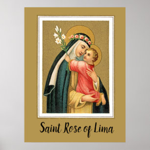 Poster Santa Rosa de Lima e o Menino Jesus (M 023)
