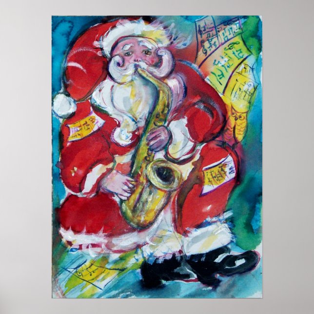 PÔSTER SANTA & SAX, FESTA DE NATAL (Frente)