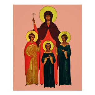 Pôster Santa Sofia e Suas Filhas As Virtudes Eternas
