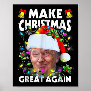 Poster Santa Trump Faça o Natal Grande Novamente Xmas Fei