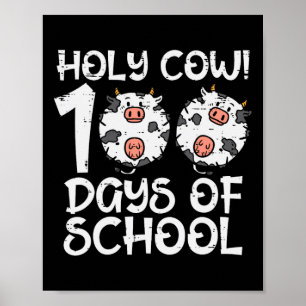 Poster Santa Vaca 100 Dias De Escola 100º Dia De Teac Mai