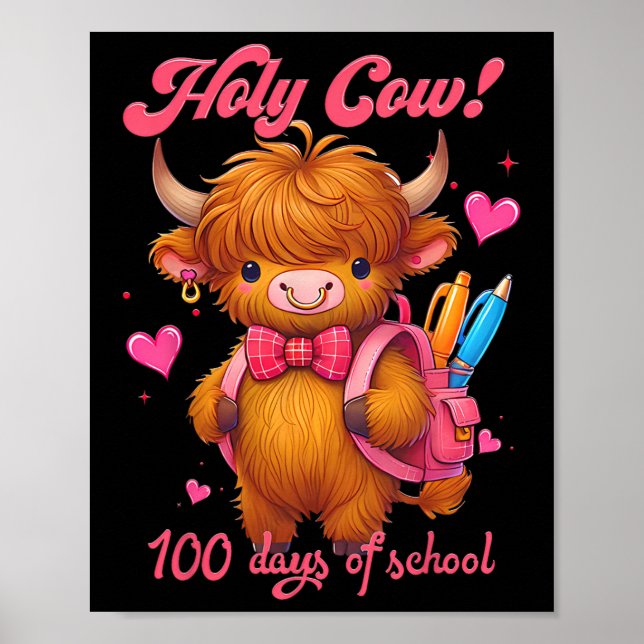 Poster Santa Vaca 100 Dias De Professores De Vaca Bela Es (Frente)