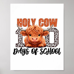 Poster Santa Vaca 100 Dias De Professores Estudantes Rapa