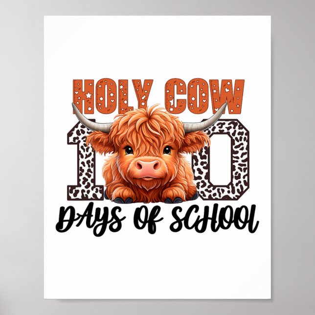Poster Santa Vaca 100 Dias De Professores Estudantes Rapa (Frente)