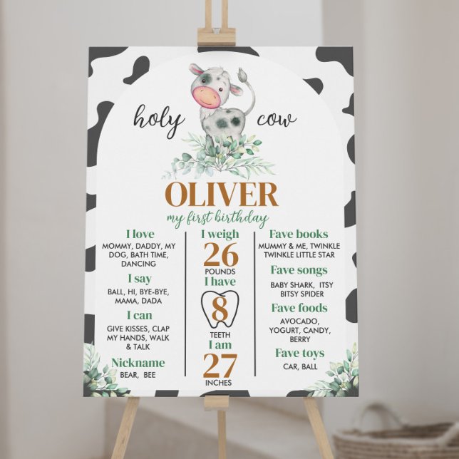 Poster Santa vaca, sou o primeiro sinal de aniversário (Criador carregado)