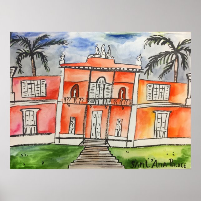 Poster Sant'Ana Palace Açores Ponta Delgalda São Miguel (Frente)