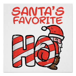 Pôster Santas Favoritas Engraçadas Adultos de Natal