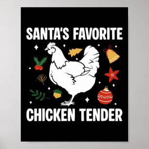Poster Santas Favoritas Frango Tender Natal