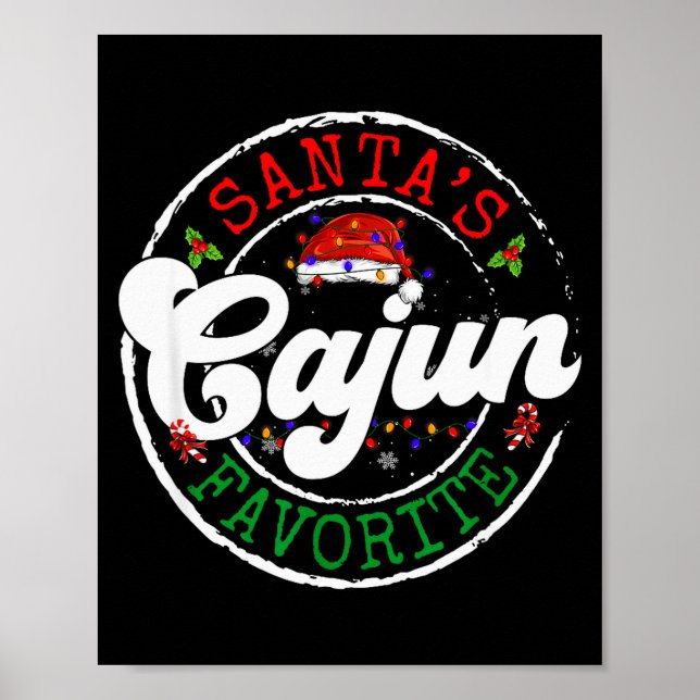 Poster Santa's Favorite Cajun Christmas Pajama Family Mat (Frente)