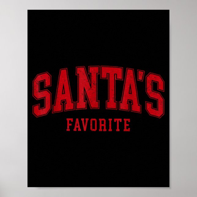 Poster Santas Favorite Christmas Festive Holiday Xmas  (Frente)