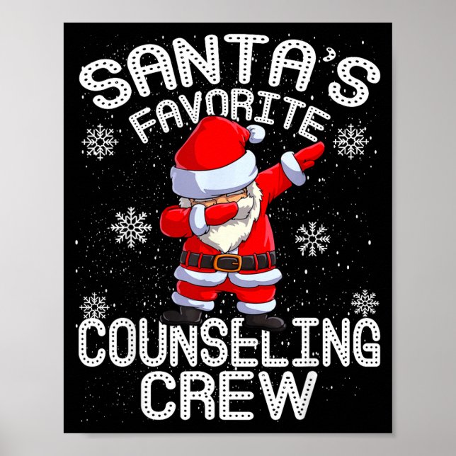 Poster Santa's Favorite Counseling Crew Christmas  (Frente)