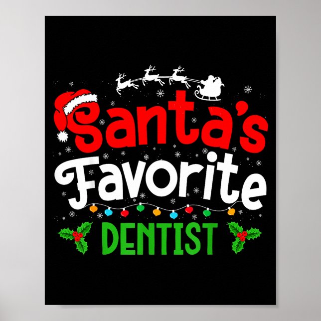 Poster Santa's Favorite Dentist Christmas Party  (Frente)