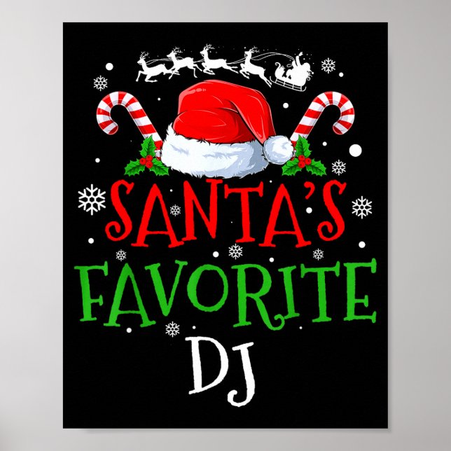 Poster Santa's Favorite Dj Christmas Party  (Frente)