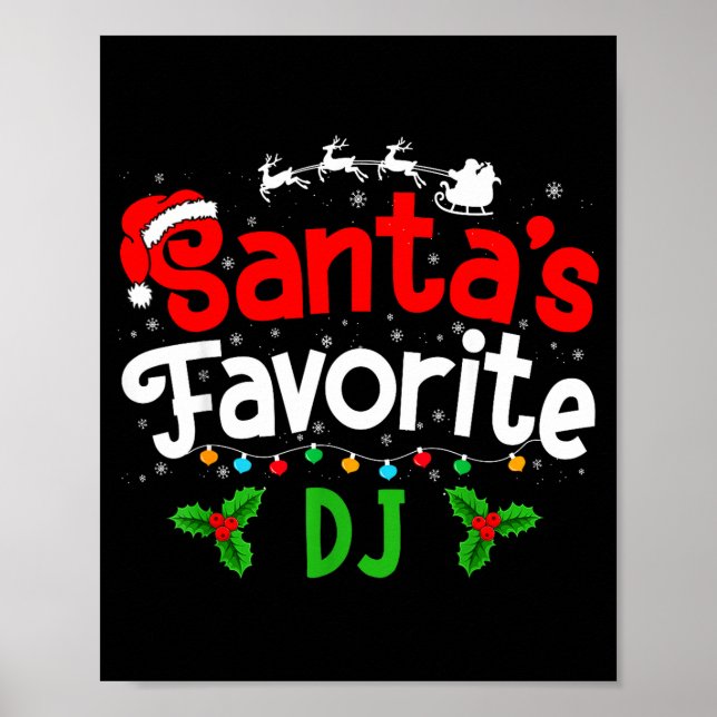 Poster Santa's Favorite Dj Christmas Party  (Frente)