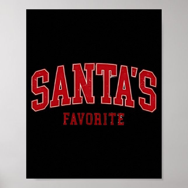 Poster Santas Favorite Funny Cute Kids Christmas  (Frente)