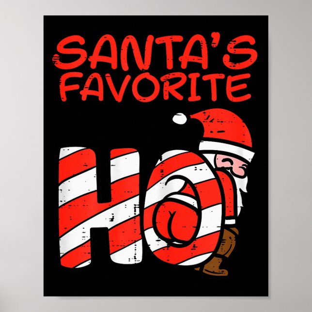Poster Santas Favorite Funny Naughty Adult Christmas Xmas (Frente)