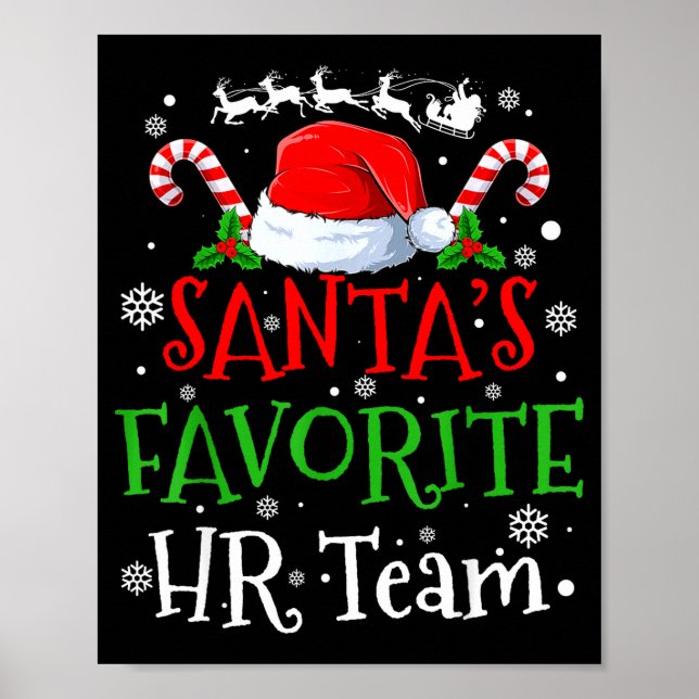 Poster Santa's Favorite Hr Team Christmas Party  (Frente)
