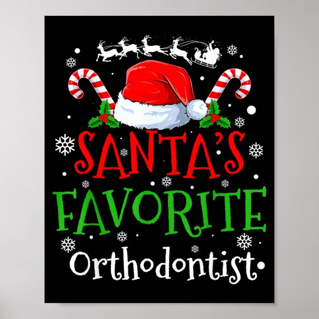 Poster Santa's Favorite Orthodontist Christmas Party  (Frente)
